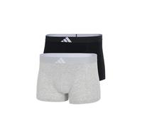adidas - Active Flex - Confezione da 2 boxer aderenti sportivi in cotone grigi e neri-Grigio 2XL