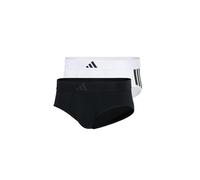 adidas Herren Unterwäsche Slip 2er Pack-Low Rise Brief (2pk) -Active Flex Cotton 3 Stripes Intimo, Black/White_4am007, L Uomo