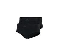 adidas Herren Unterwäsche Slip 2er Pack-Low Rise Brief (2pk) -Active Flex Cotton 3 Stripes Intimo, Black_4am007, L Uomo