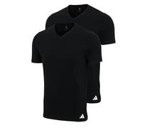adidas Herren Unterwäsche V Neck Shirt (2pk) -Active Flex Cotton Canottiera, Black_4am017, XXL Uomo