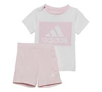 Adidas I BL T Set, Tutina per Bambino e Neonato Unisex-Bimbi 0-24, Top:White/Clear Pink Bottom:Clear Pink/White, 1218