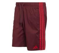 adidas Homme 3 Stripes Swim Shorts 8 inch, Shadow Red/Better Scarlet, M