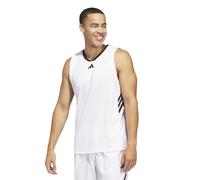 adidas Uomo Basketball Legends Tank, White/Black, L