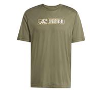adidas Homme Climacool Camo Linear Graphic T-Shirt, Olive Strata, XS