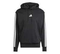 Felpa con cappuccio adidas Essentials Fleece 3S nero puro bianco - L