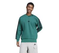 adidas Homme Essential Three Stripes Fleece Sweatshirt, Collegiate Green/Black, XL