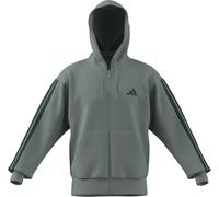 adidas Homme Essential Three Stripes Fleece Zipper Hoodie, Wonder Sage/Collegiate Green, 4XL