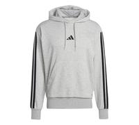 adidas Homme Essential Three Stripes French Terry Hoodie, Medium Grey Heather/Black, XL