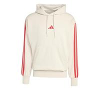 adidas Homme Essential Three Stripes French Terry Hoodie, Wonder Alumina/Pure Ruby, M