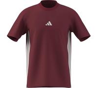 adidas Homme Essential Three Stripes Single Jersey Tee, Active Maroon/White, L