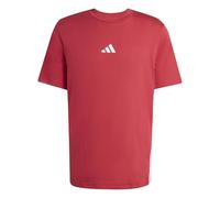 adidas Homme Essential Three Stripes Single Jersey Tee, Active Maroon/White, M