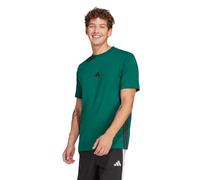 adidas Homme Essential Three Stripes Single Jersey Tee, Collegiate Green/Black, XS