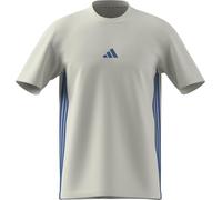 adidas Homme Essential Three Stripes Single Jersey Tee, off White/Ray Blue, M