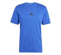 adidas Uomo Essential Three Stripes Single Jersey Tee, Team Royal Blue/Black, L
