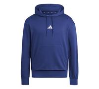 Felpa con cappuccio adidas Essentials Feelcozy Fleece blu scuro bianco - M