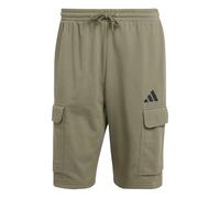 adidas Uomo Essentials FEELCOZY French Terry Cargo Short, Olive Strata/Black, S