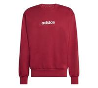 adidas Homme Essentials Linear Fleece Sweatshirt, Active Maroon/White, M