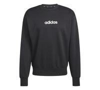 adidas Homme Essentials Linear Fleece Sweatshirt, Black/White, M