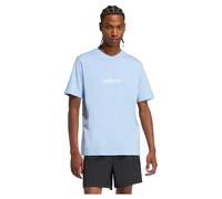 adidas Homme Essentials Linear Single Jersey Tee, Glow Blue/White, M