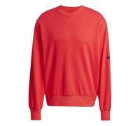 adidas Homme Essentials Lose Fit Three Bar Sweatshirt, Pure Ruby/Black, L
