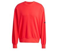adidas Homme Essentials Lose Fit Three Bar Sweatshirt, Pure Ruby/Black, XL
