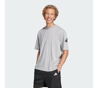adidas Homme Essentials Lose Fit Three Bar Tee, Medium Grey Heather/Black, XL