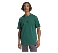 adidas Homme Essentials Small Logo Single Jersey Tee, Collegiate Green/Black, S