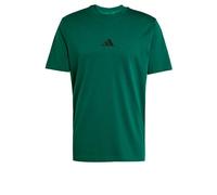adidas Uomo Essentials Small Logo Single Jersey Tee, Collegiate Green/Black, XL