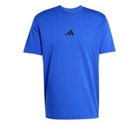 adidas Uomo Essentials Small Logo Single Jersey Tee, Team Royal Blue/Black, XS