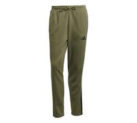 adidas Homme Essentials Three Stripes Fleece Pant Open Hem, Olive Strata/Black, M