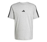 adidas Uomo Essentials Three Stripes Single Jersey Tee, Medium Grey Heather/Black, XL