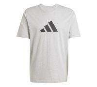 adidas Homme Future Icons Three Bar Tee, Medium Grey Heather, S Short