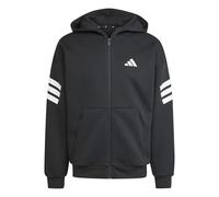 adidas Homme Future Icons Three Stripes Full-Zip Hoodie, Black, 4XL