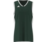 adidas Homme Mens Pulse Speed Bball Jersey, Team Dark Green/White, M