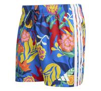 adidas Homme Mexicana Florals 3 Stripes Swim Shorts 5 inch, Glory Blue/White, S