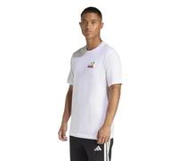 adidas Homme Mini Embroidery Surfing Graphic T-Shirt, White, M