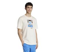 adidas Homme Summer Slides Relax Graphic T-Shirt, off White, 4XL
