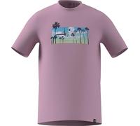 adidas Homme Summer Sunset Graphic T-Shirt, True Pink, XS