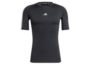adidas Homme Techfit Compression Training 3-Stripes T-Shirt, Black, S