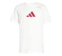 adidas Homme Tennis Category Graphic T-Shirt, White/Pure Ruby, XL