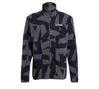 adidas Terrex Multi Printed Full-Zip Fleece - felpa in pile - uomo M Grey/Black man Recycled Polyester