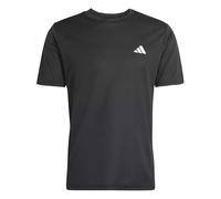 adidas Homme Workout Essentials Base 3-Stripes T-Shirt, Black/Team Dark Green/White/Better Scarlet, L