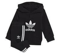 Adidas Hoodie Set, Tuta da Ginnastica Unisex-Bimbi 0-24, Black/White, 6-9M