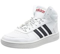 Adidas Hoops 2.0 Mid, Scarpe da Basket Uomo, Ftwr White/Legend Ink/Scarlet, 41 1/3 EU