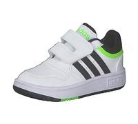 Adidas Hoops 3.0 CF I, Scarpe da Ginnastica Basse Unisex - Bambini, Bianco/Nucleo Nero/Verde Solare, 22 EU