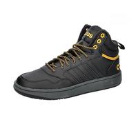 adidas Hoops 3.0 Mid Lifestyle Basketball Classic Fur Lining Winterized Shoes, Scarpe Uomo, Core Black/Core Black/preloved Yellow, 46 2/3 EU