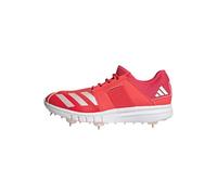 adidas Howzat Spike, Scarpe da Cricket Uomo, Lucid Red/Zero Metalic/Lucid Red, 45 1/3 EU