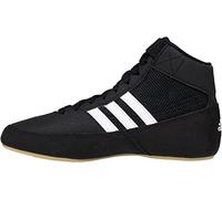 adidas HVC 2 Youth Laced Wrestling Shoes - Black/White/Grey - 1