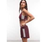 adidas Hyper Glam Essentials shorts da training bordeaux-Rosso M