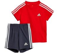 Adidas I 3S Sport Set, Tutina per Bambino e Neonato Unisex-Bimbi 0-24, Top:Vivid Red/White Bottom:Shadow Navy S22/WHITE, 1824